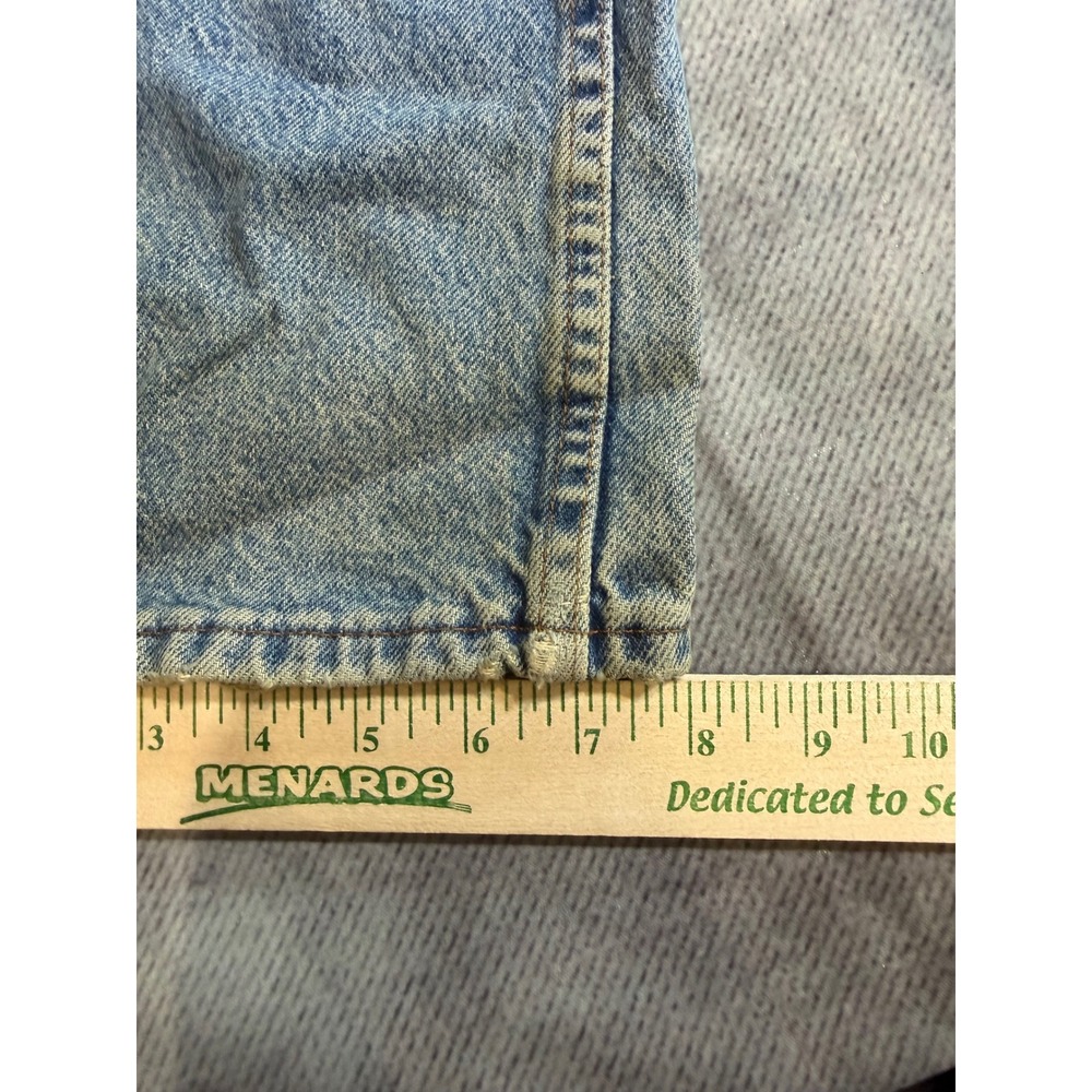 Vintage Rustler Mens Straight Leg Distressed Light Wash Denim Jeans Blue 32x33 - Picture 4 of 7